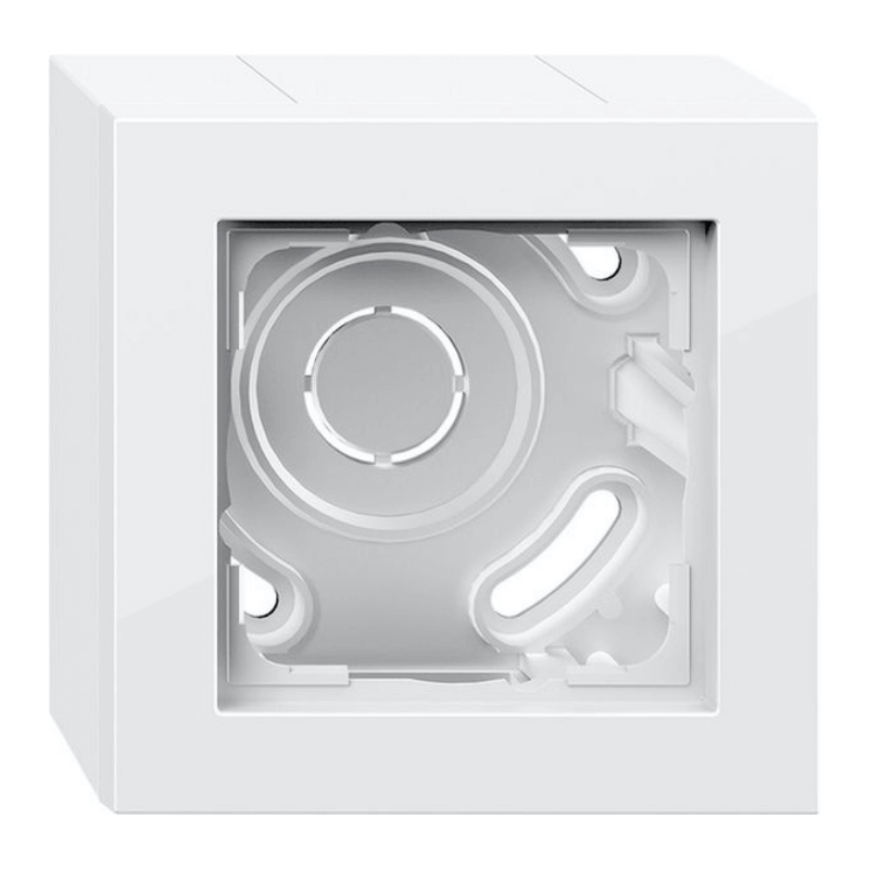 Gira 106129 Aufputzgehäuse mit Rahmen – E2, 1-fach, reinweiß glänzend