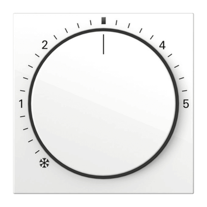 Gira 270203 Raumtemperaturregler-Abdeckung – System 55, Kontrolllicht, reinweiß glänzend