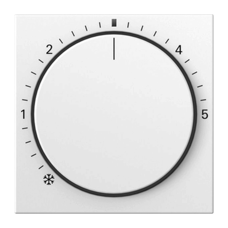 Gira 270227 Abdeckung Temperaturregler – System 55, Kontrolllicht, reinweiß seidenmatt