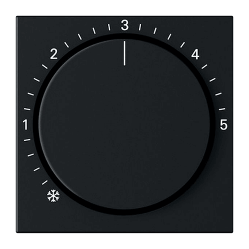 Gira 2706005 Temperaturregler-Abdeckung – System 55, Standard, schwarz matt