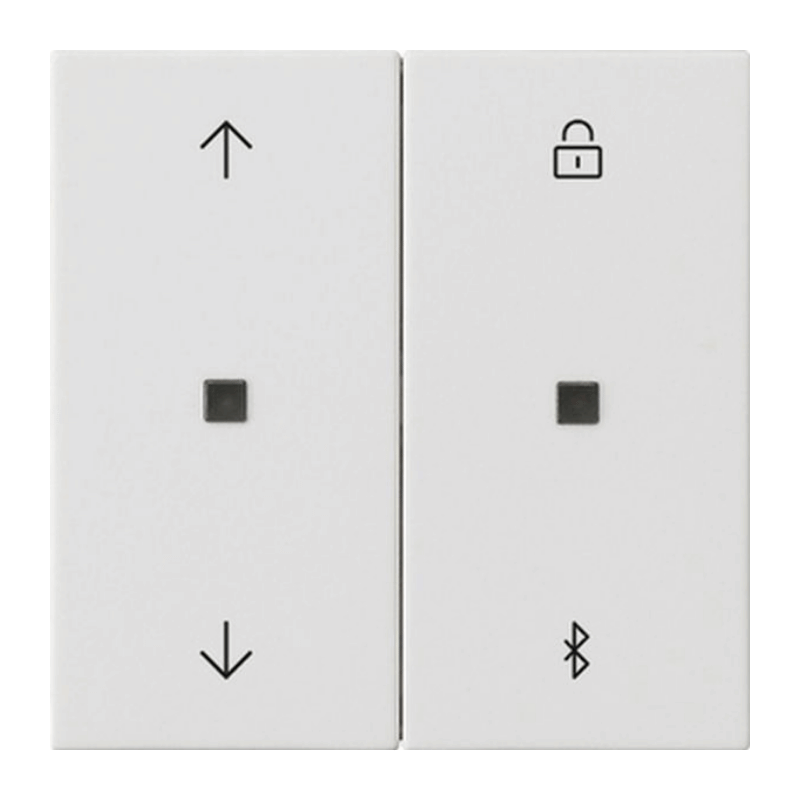 Gira 536727 Jalousie- & Schaltuhr – System 3000, Bluetooth, Pfeile, reinweiß seidenmatt