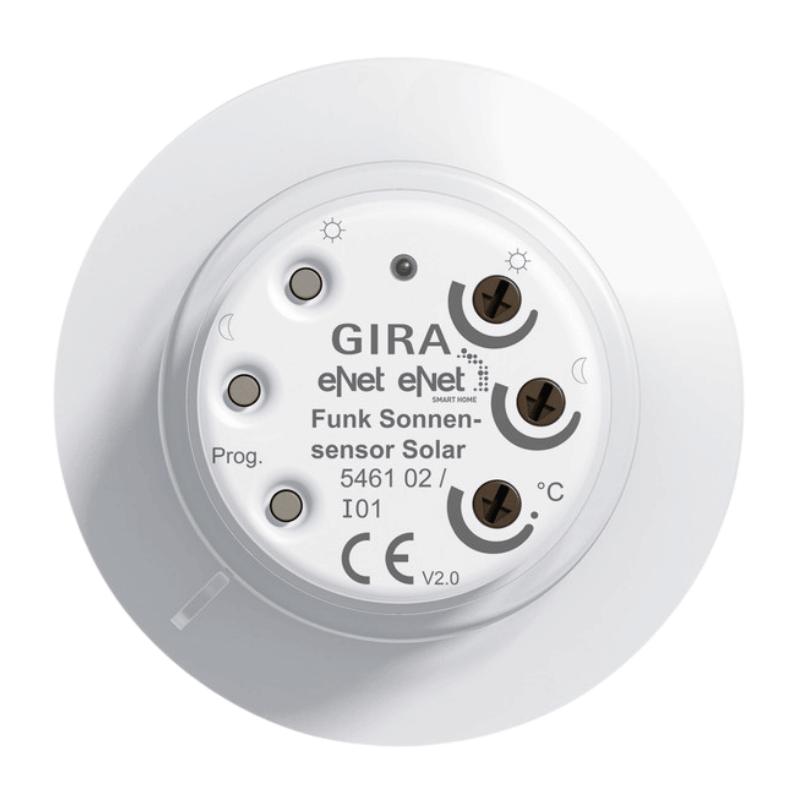 Gira eNet Funk Sonnensensor 546102 – Solar, reinweiß