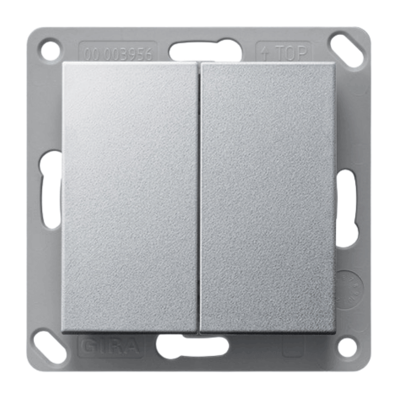 Gira EnOcean-Funk-Wandsender batterielos 242226 – System 55, 2-fach, alu