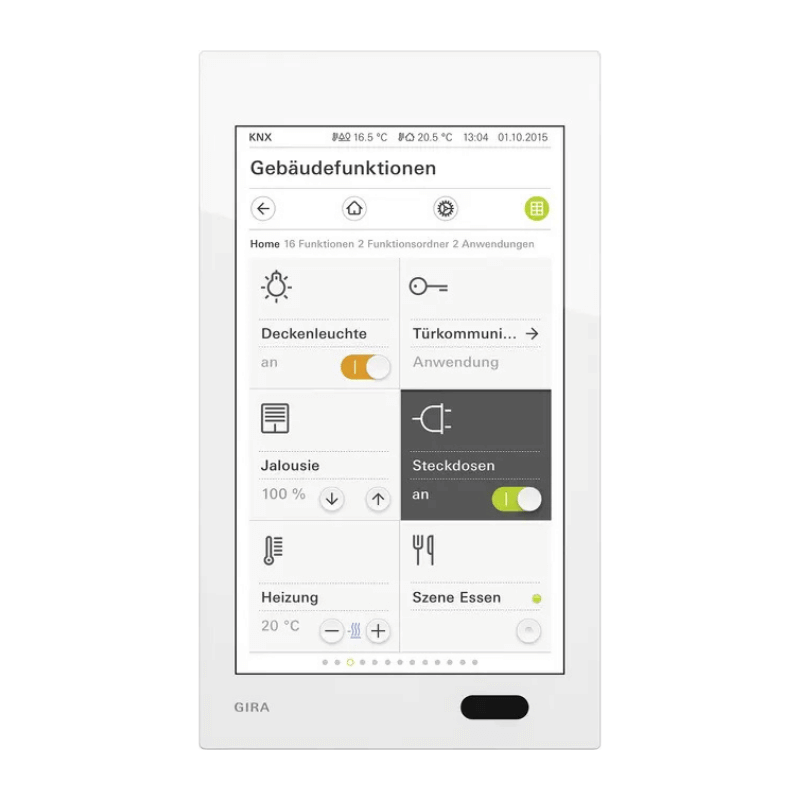 Gira KNX-Touchpanel 206712 – G1, 230 V, Glas, weiß