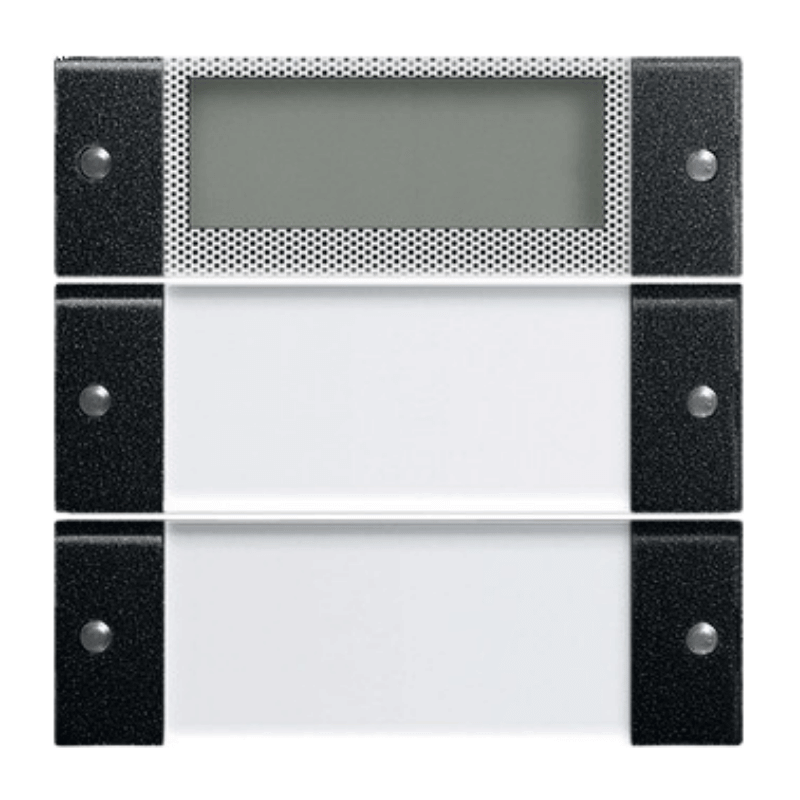 Gira TS3-Wippenset beschriftbar 2142005 – System 55, 2-fach, schwarz matt