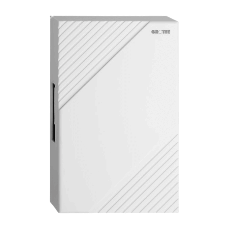 Grothe 44169 elektromechanischer Gong – Typ 169, Batterie, weiß