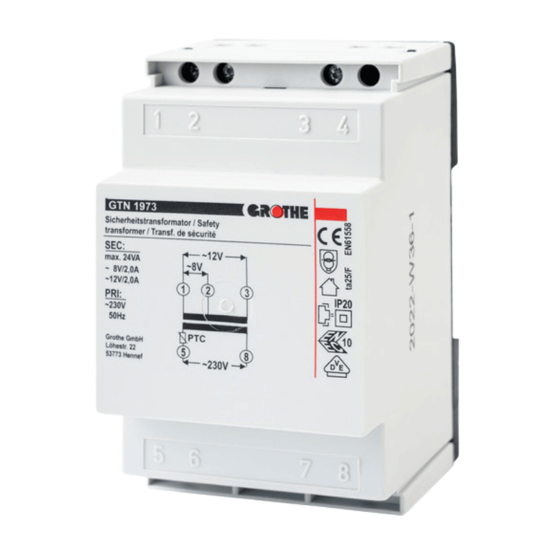 Grothe GTN 1973 Sicherheitstransformator – 2,0/2,0 A