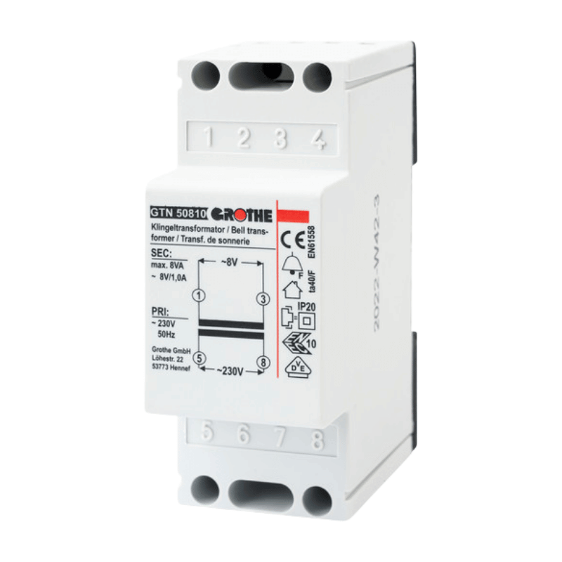 Grothe GTN 50810 Klingeltransformator – 8 VAC, 1,0 A