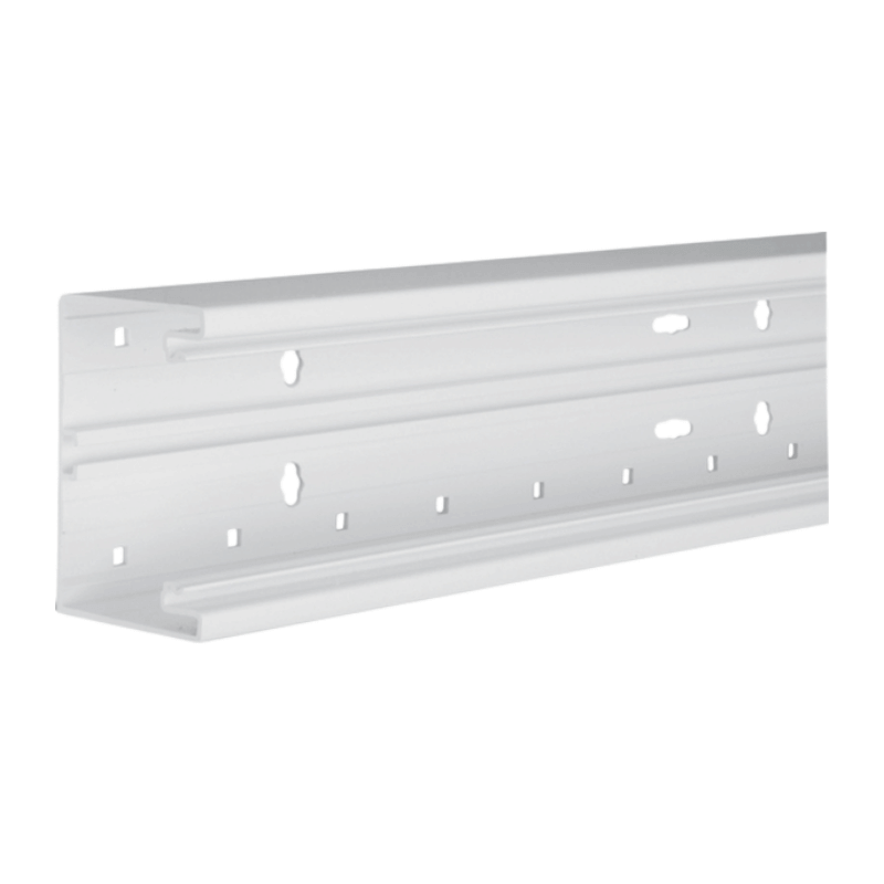 Hager BR6510019016 Brüstungskanal-Unterteil 80 mm – tehalit, Kunststoff, verkehrsweiß, 2 Meter