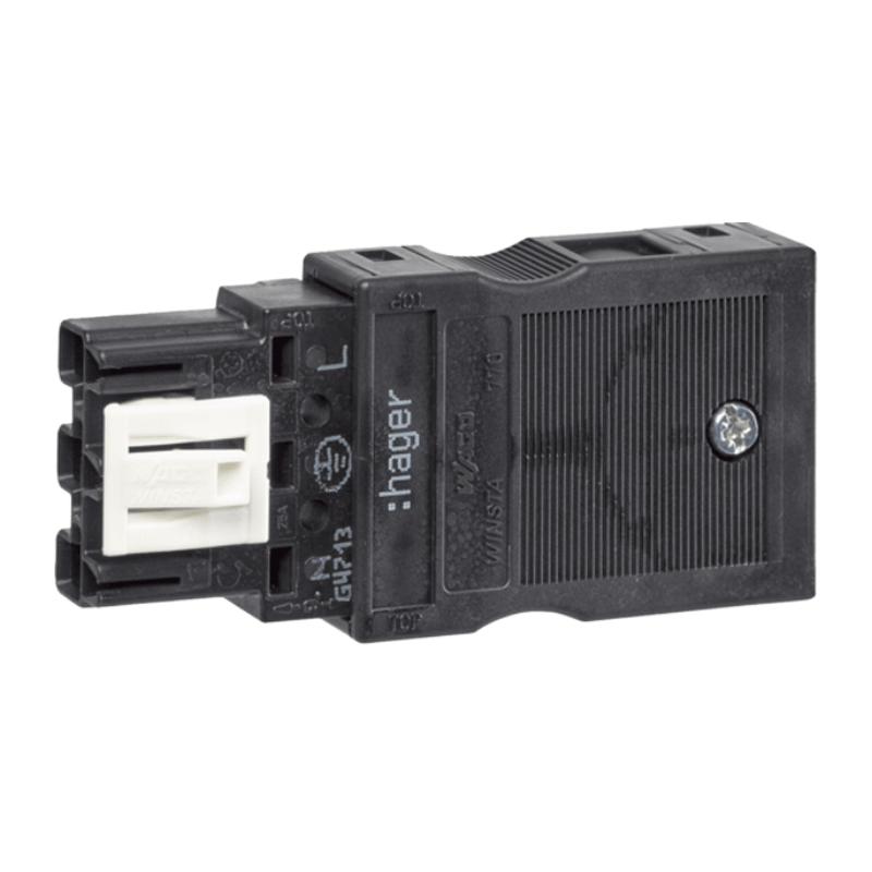 Hager G4713 Ausgangsstecker – für WAGO Energiebus-Stecksystem, 3-polig, 1,5–2,5mm²