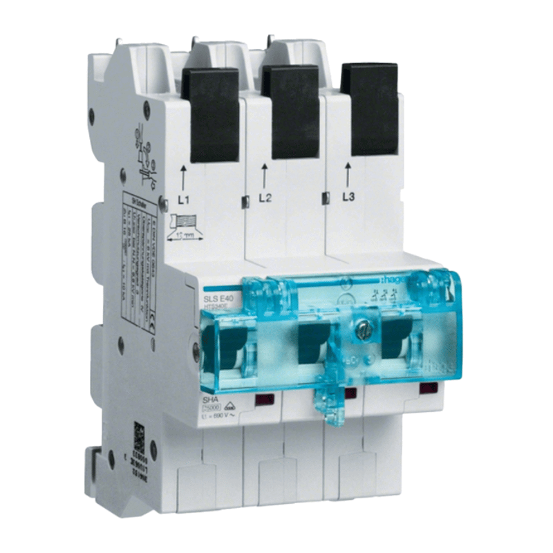 Hager HTS340E SLS-Schalter – QuickConnect, 3-polig, E-Char., 40A, Sammelschiene