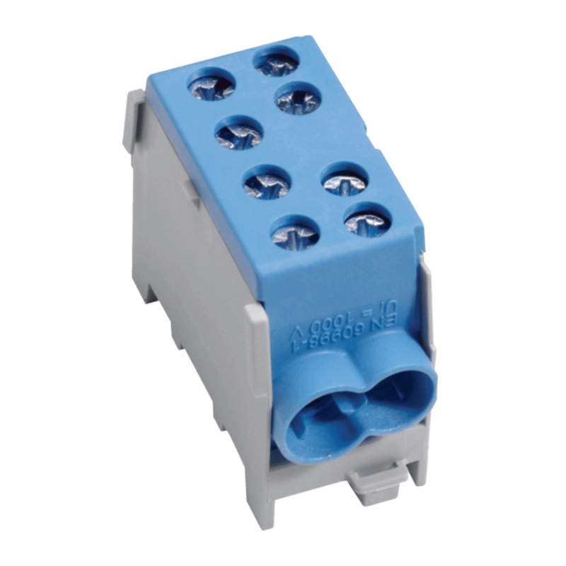 Hager KH35N Hauptleitungsabzweigklemme – 1-polig, 2×35-2×25 mm², blau, 5 Stück