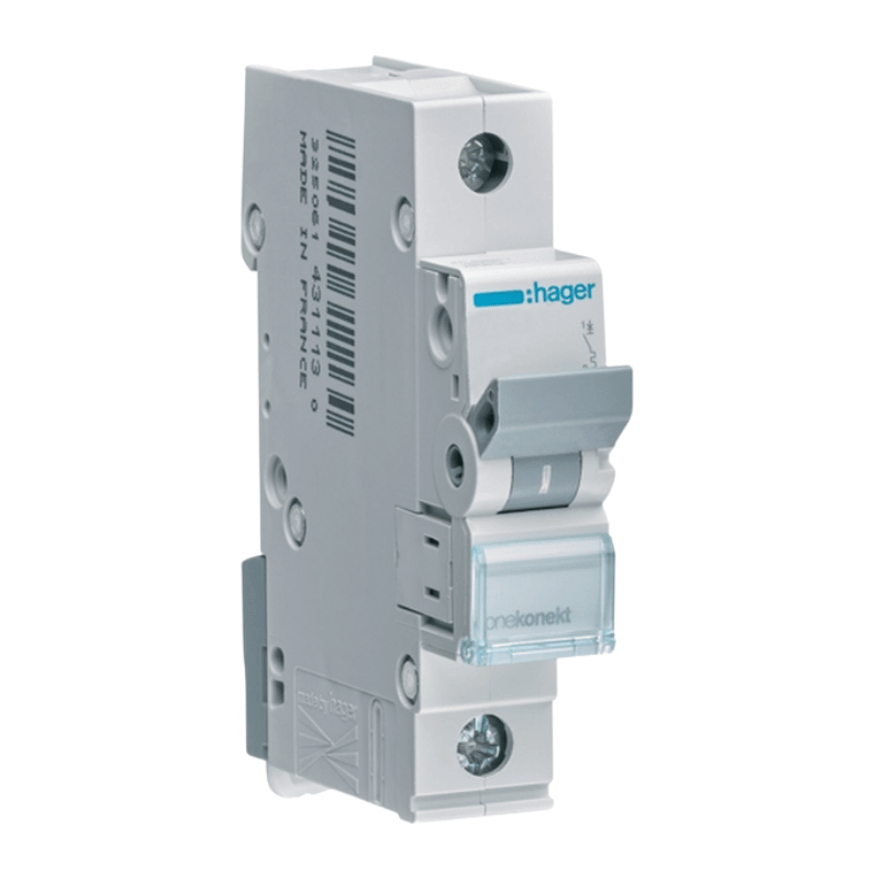 Hager MCN125 Leitungsschutzschalter – 1-polig, C-Char., 6kA, 25A, 1TE