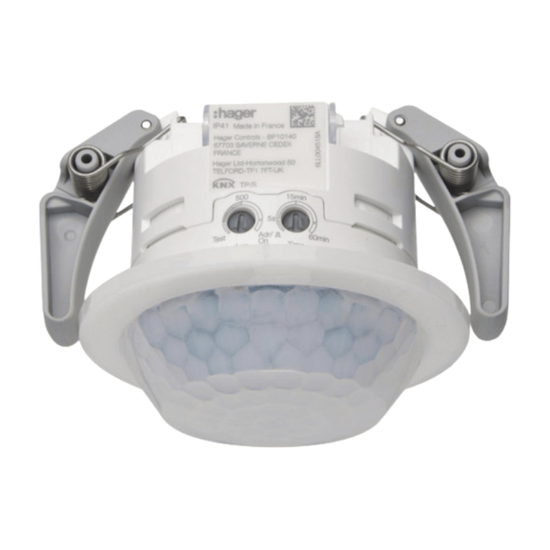 Hager TXD503 KNX-Präsenzmelder – 360°, Einbau, Ø 20 m, weiß