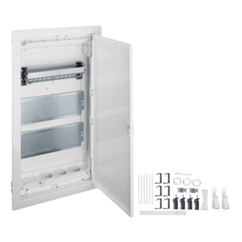 Hager VH36NW Multimedia-Verteiler – volta HWV, 3-reihig, Stahlblechtür, geschlitzt