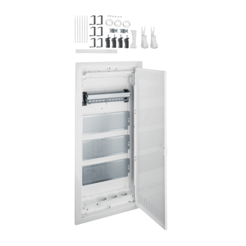 Hager VH48NW Multimedia-Verteiler – volta HWV, 4-reihig, Stahlblechtür, geschlitzt