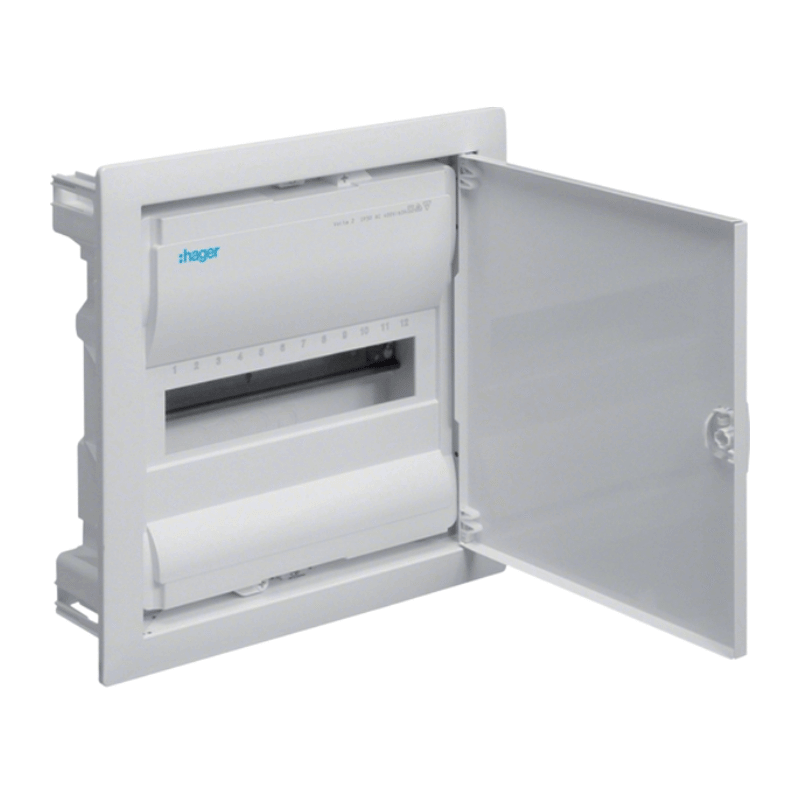 Hager VU12NC Kleinverteiler – Volta, UPV, 1x12PLE, IP30, Tür