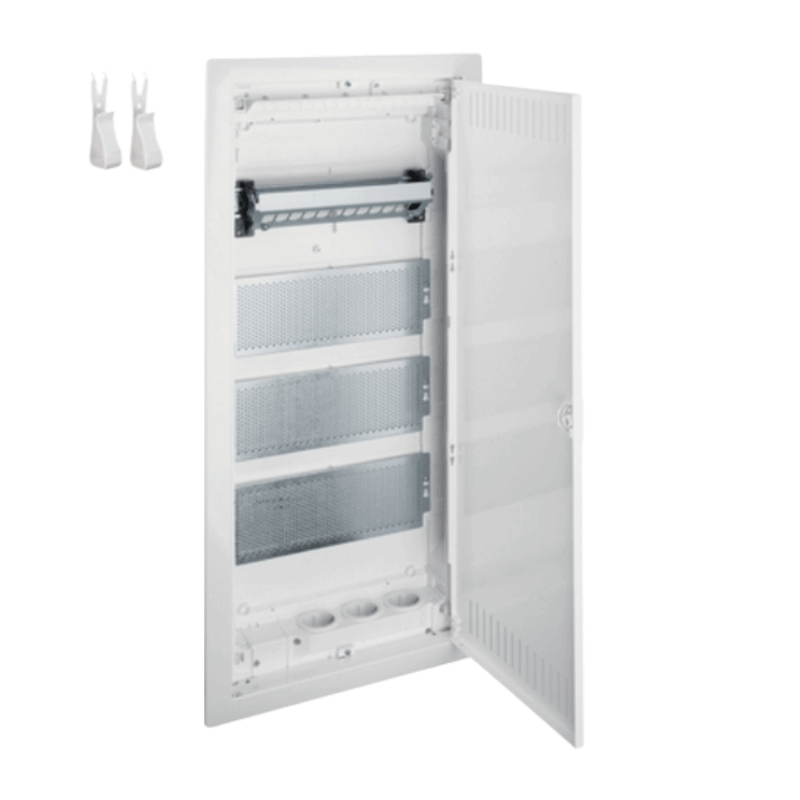 Hager VU48NW Multimedia-Verteiler – Volta UPV, 4-reihig, geschlitzte Stahlblechtür