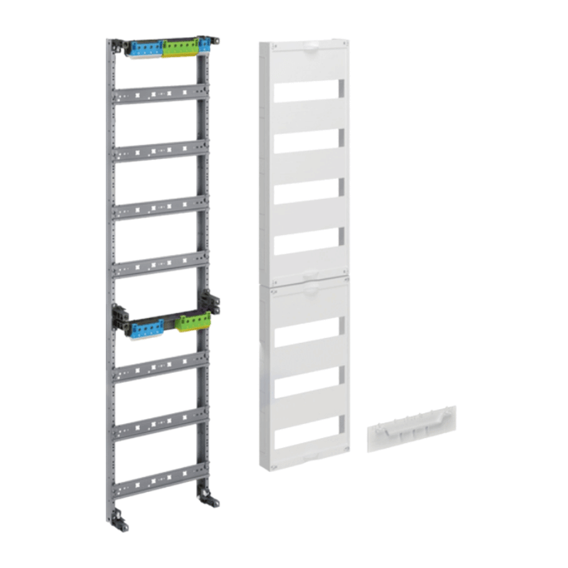 Hager ZU37KS Verteilerfeld – universZ, 1050 mm, 7-reihig, 1-feldig, PE/N waagerecht