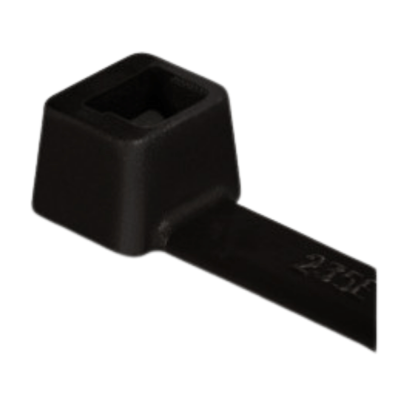 HellermannTyton T80I-W-BK Kabelbinder – 4,6×300, schwarz, 100 Stück