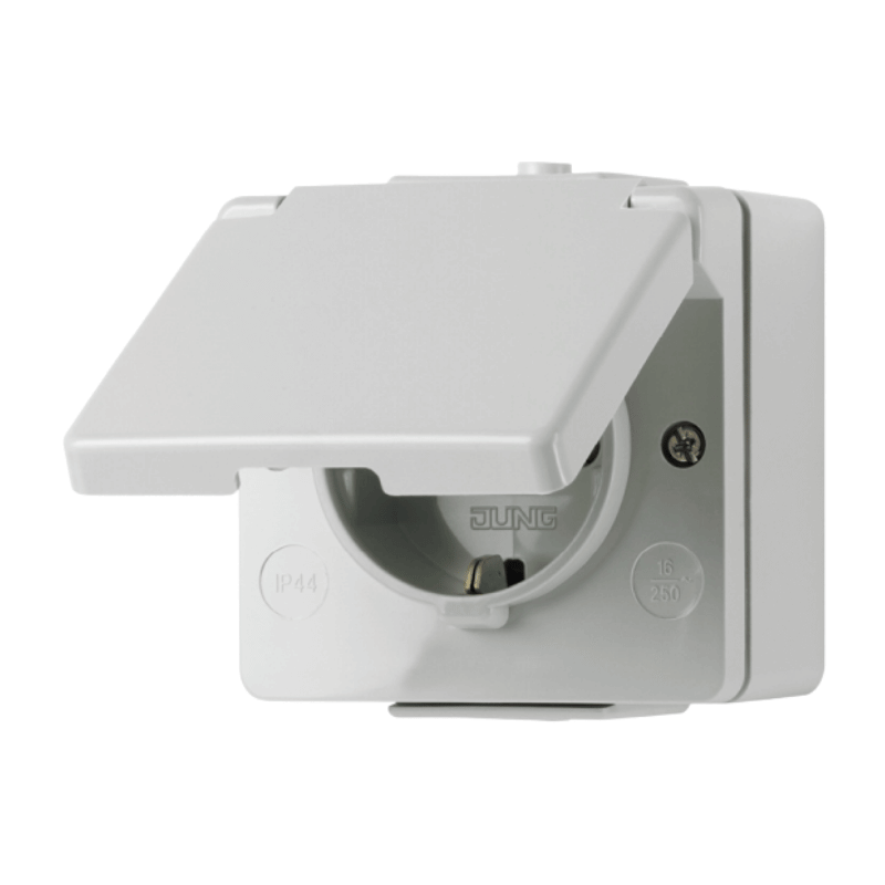 Jung 620W Schuko-Steckdose – WG 600, 1-fach, grau
