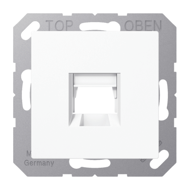 Jung A1569-1WEWW Abdeckung Modular-Jack-Einsatz – AS/A, UMA-CAT6A, 1-fach, alpinweiß