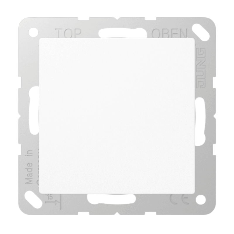 Jung A594-0WW Blindabdeckung – A/AS, gerastet, alpinweiß glänzend