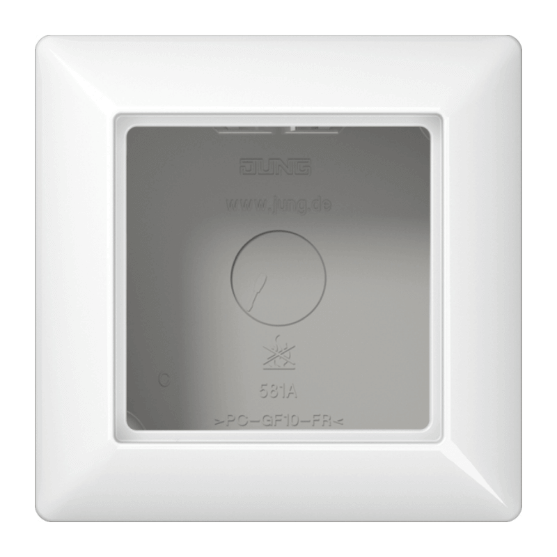 Jung AS581AWW Aufputz-Kappe – AS, 1-fach, alpinweiß