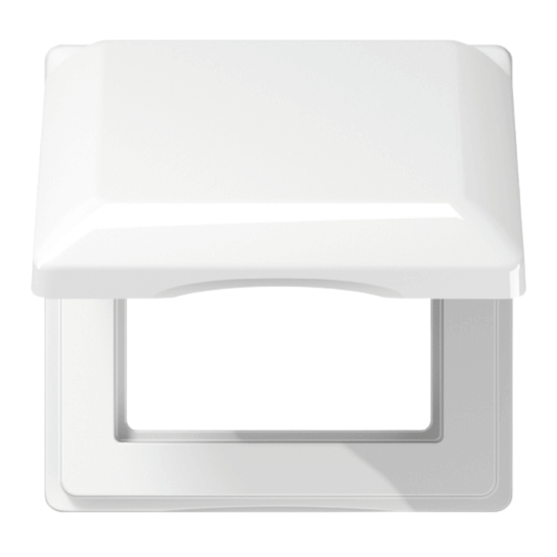 Jung AS581BFKLWW Klappdeckel – AS 500, 1-fach, alpinweiß