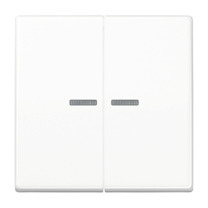 Jung AS591-5KO5WW Wippe – AS, 2-fach mit Lichtleiter, alpinweiß