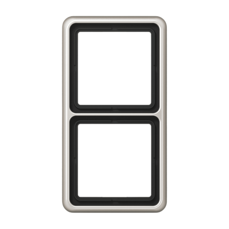 Jung CD582PT Rahmen – CD 500, 2-fach, Aluminium, eloxiert, platin