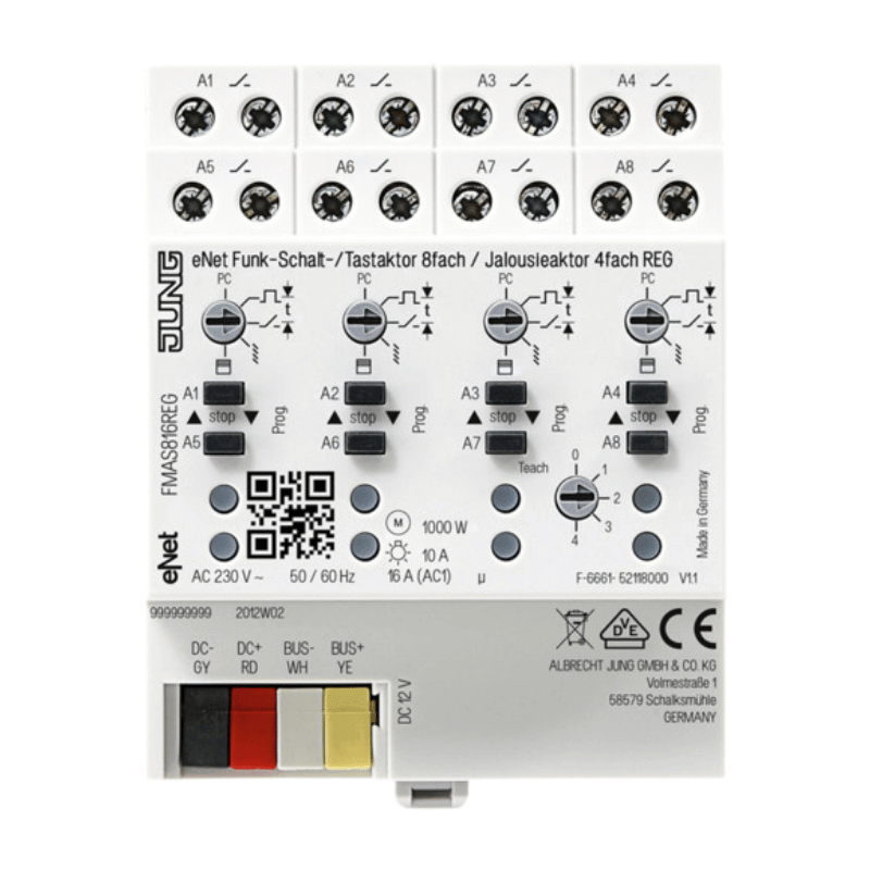Jung FMAS816REG eNet-Universalaktor – REG, 8-fach