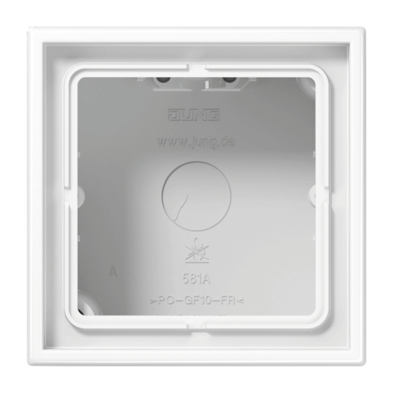 Jung LS581AWW Aufputz-Kappe – LS, 1-fach, alpinweiß