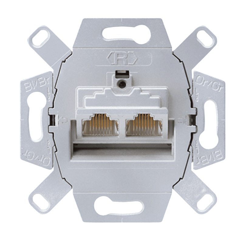 Jung UAE8-8UPOK6 UAE-Netzwerkdose – Cat.6a, 2-fach, 2x 8 polig