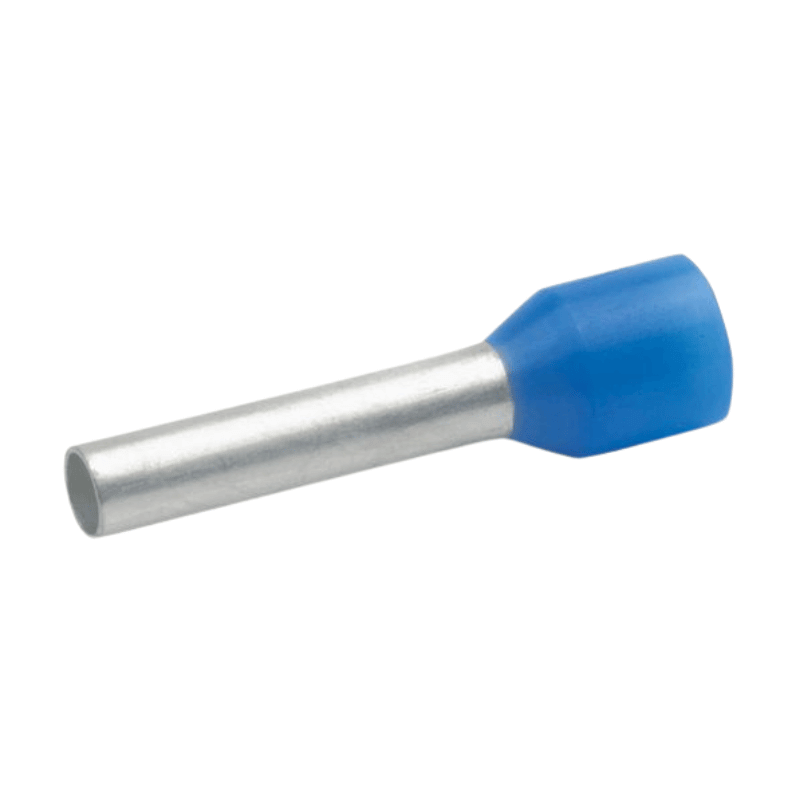 Klauke 473/8 Aderendhülse – 2,5 mm², isoliert, verzinnt, 14 mm, blau, 100 Stück