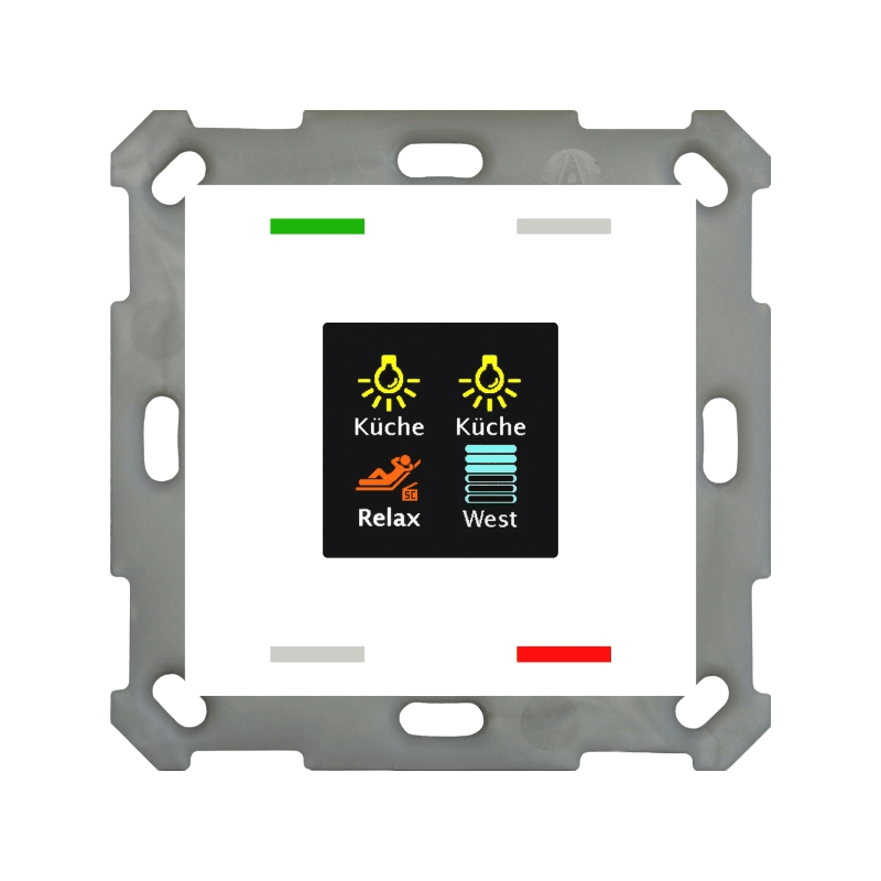 MDT BE-TAS5504.01 KNX Taster – Smart 55, 4-fach, Farbdisplay, reinweiß glänzend