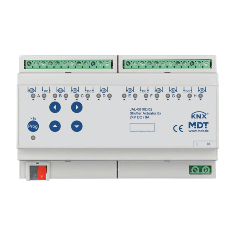 MDT KNX-Jalousieaktor JAL-0810D.02 – 8-fach, 24 V DC