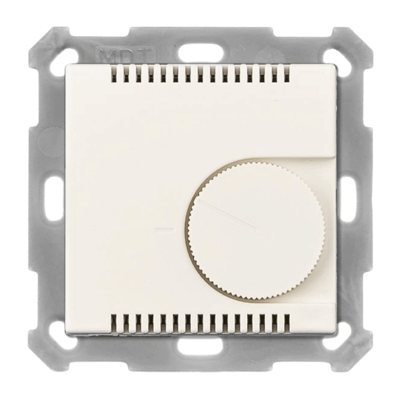 MDT KNX-Raumtemperaturregler SCN-RT1UPE.01 Serie 55 mit Drehregler in reinweiß matt für Innenräume