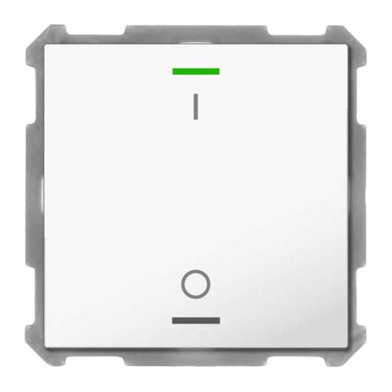 MDT KNX-Tastsensor Light 63 BE-TAL6301.B1 1-fach mit IO-Symbol Studioweiß glänzend für Schalten, Dimmen und Jalousiesteuerung