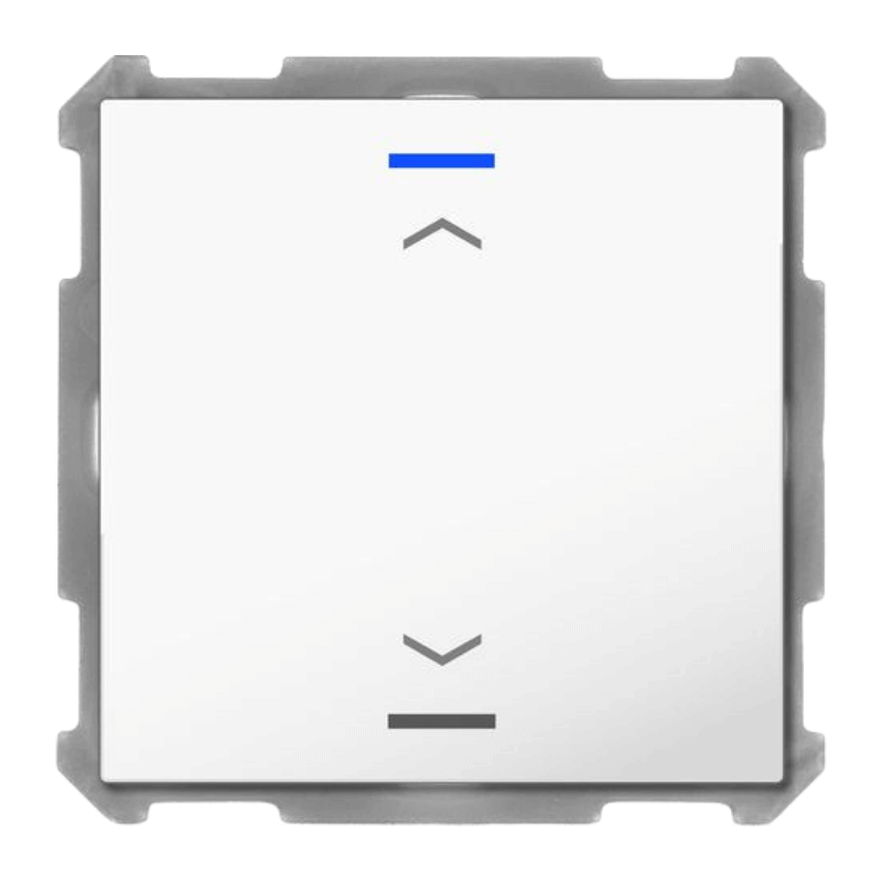 MDT KNX-Tastsensor Light 63 BE-TAL63T1.A1 1-fach mit Pfeilsymbol und Temperatursensor in studioweiss glänzend