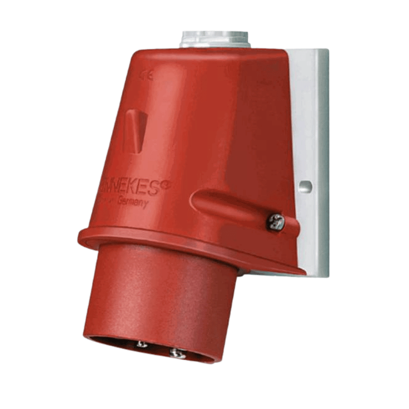 Mennekes 801 Wandgerätestecker – Befestigung innen/außen, 16 A, 5-polig, 400 V, IP44