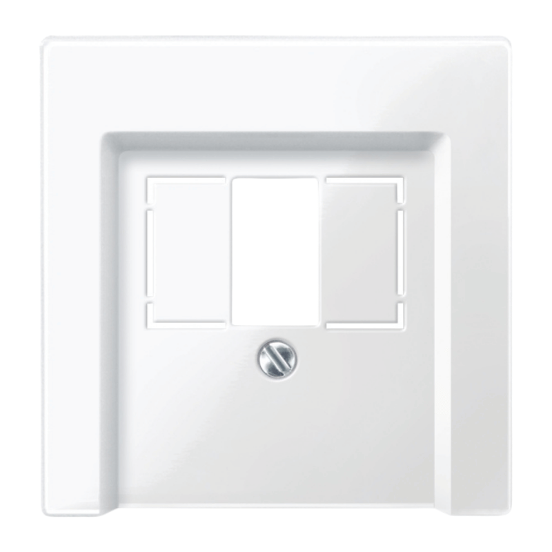 Merten 296019 Abdeckung Telefondose – System M, Standard, polarweiß glänzend