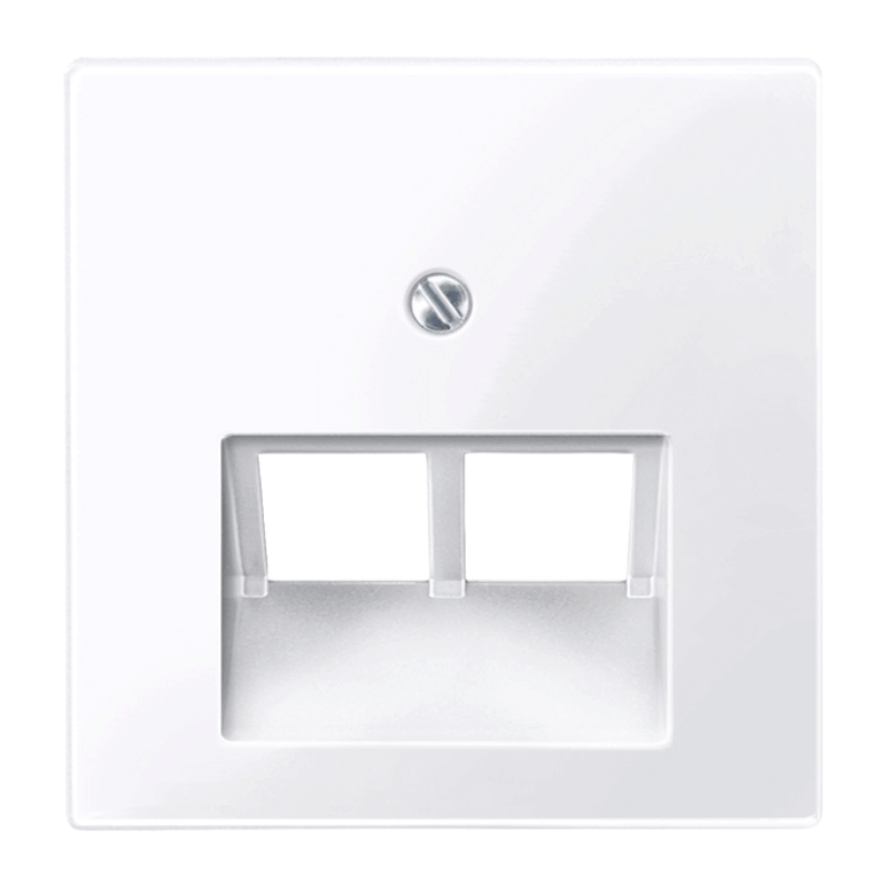 Merten 296125 Netzwerkabdeckung – System M, 2-fach, aktivweiß glänzend