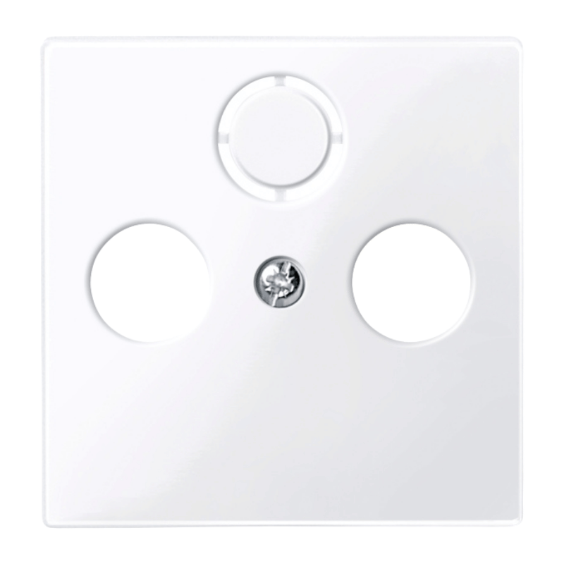 Merten 296725 Abdeckung TAE Antennendose – System M, 2/3-fach, aktivweiß glänzend