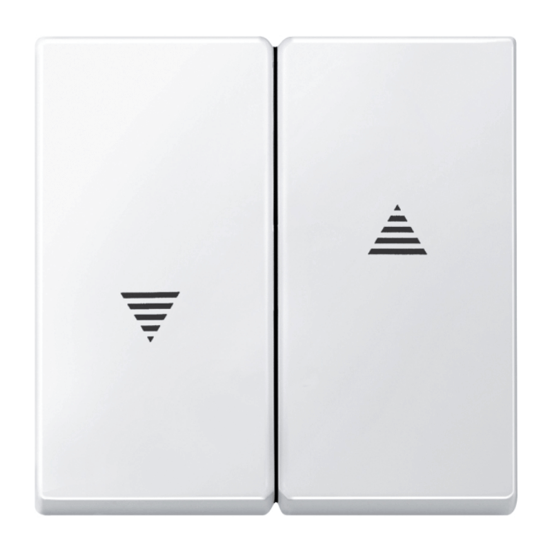 Merten 434419 Jalousiewippe – System M, 2-fach, Duroplast, polarweiß glänzend