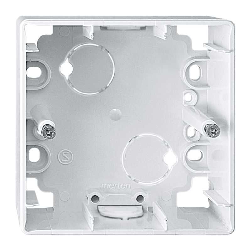 Merten 519119 Aufputzgehäuse – 1-M, 1-fach, polarweiß glänzend