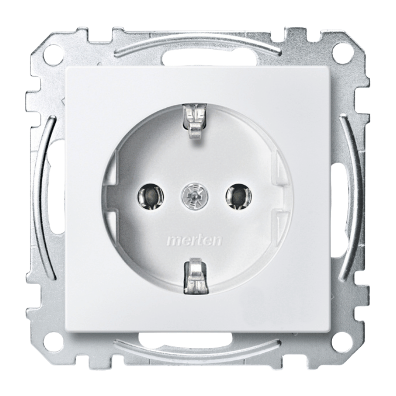 Merten MEG2301-0419 Schuko-Steckdose – System M, polarweiß