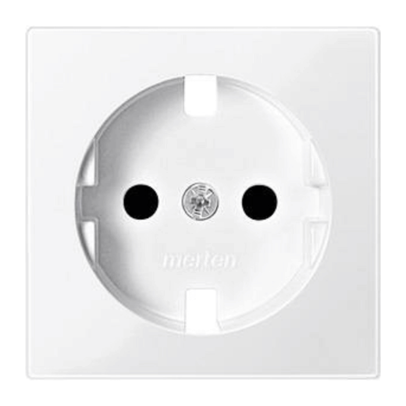 Merten MEG2330-0319 Abdeckung – für Steckdose System M, 1-fach, Berührungsschutz, polarweiß glänzend