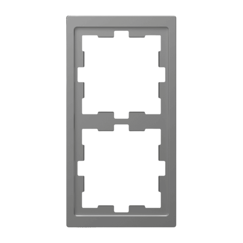 Merten MEG4020-6536 Rahmen – D-Life, 2-fach, edelstahl