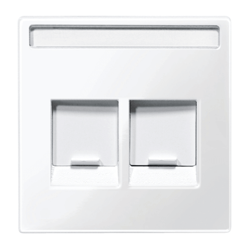 Merten MEG4574-0319 Abdeckung SE-Connector – System M, 2-fach, polarweiß glänzend